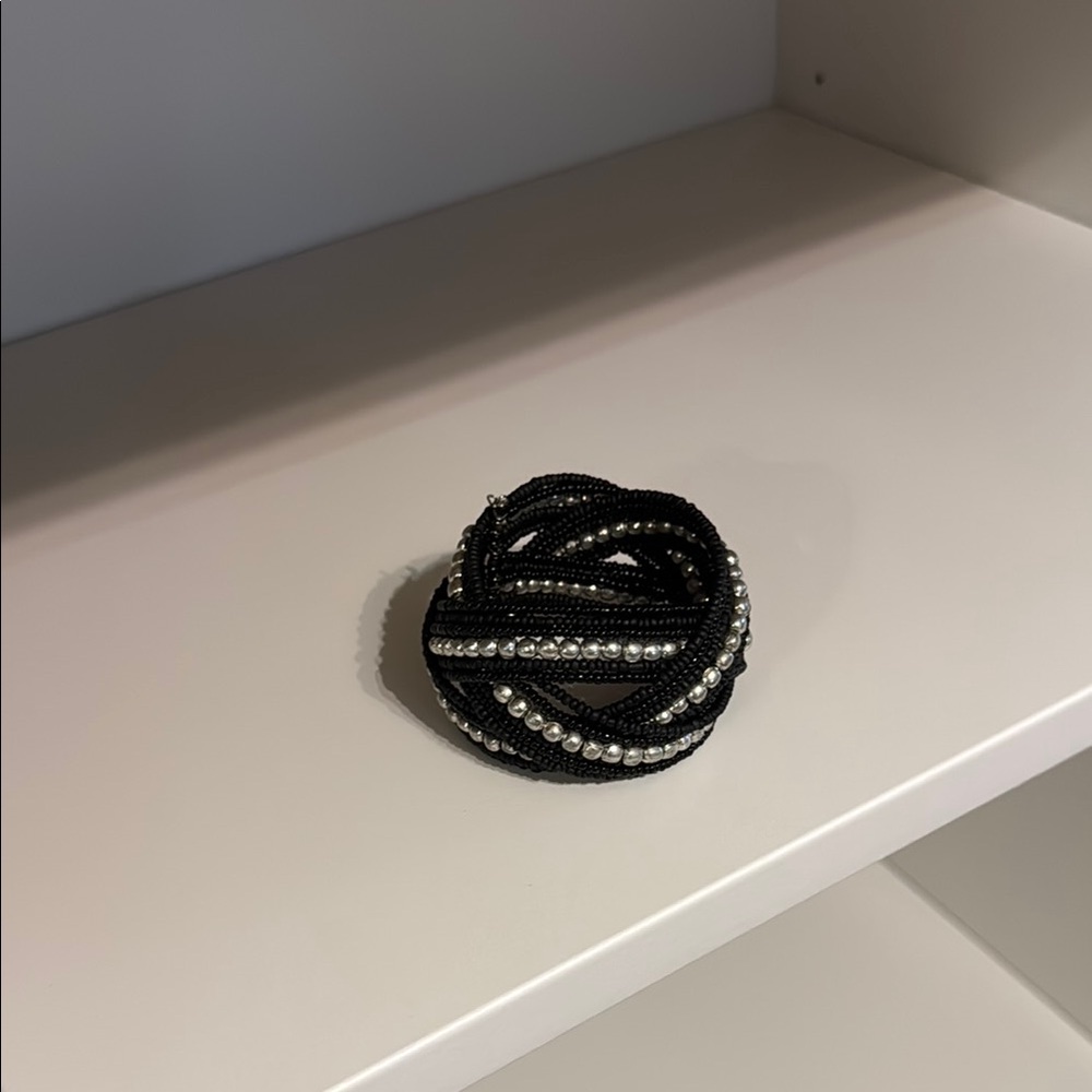 Black and White Beaded Bracelet